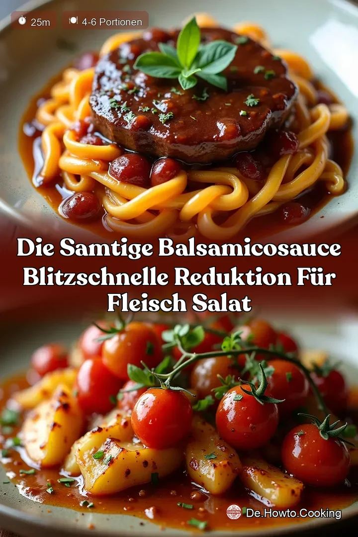 Die Samtige BalsamicoSauce Blitzschnelle Reduktion für Fleisch Salat