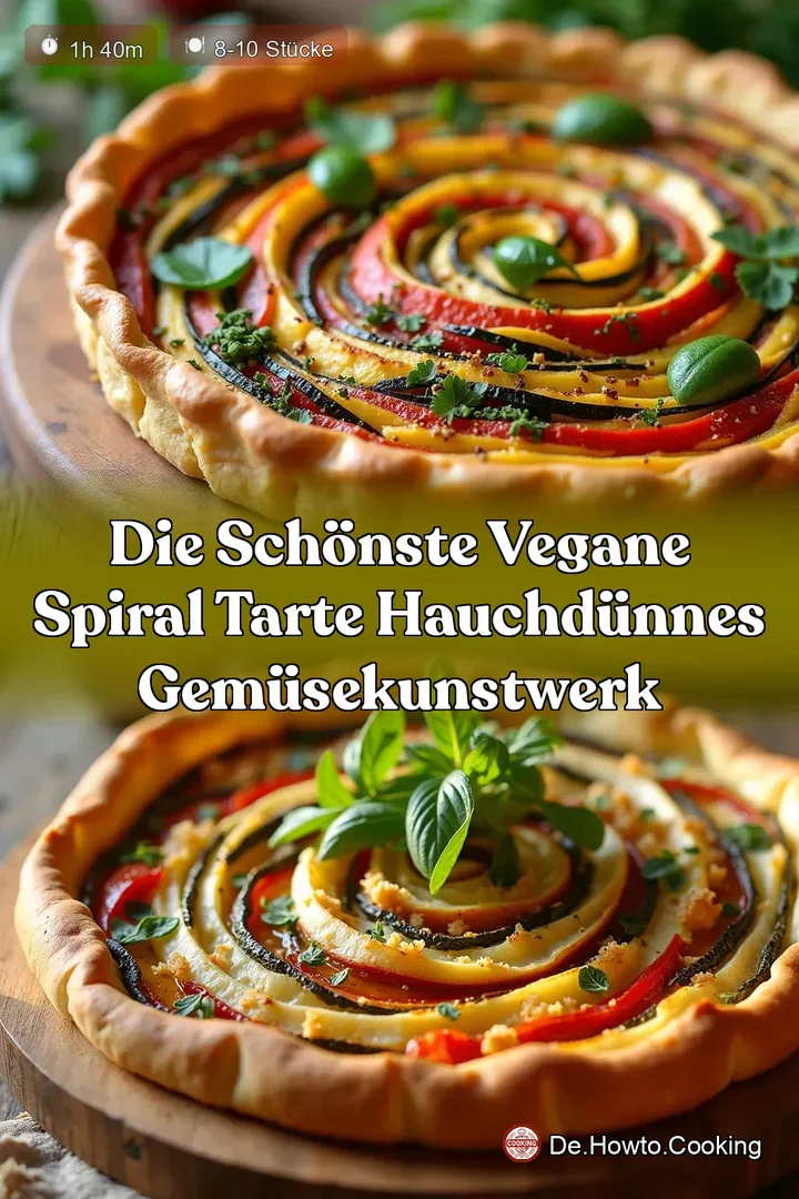 Die sch&ouml;nste Vegane Spiral Tarte Hauchd&uuml;nnes Gem&uuml;seKunstwerk