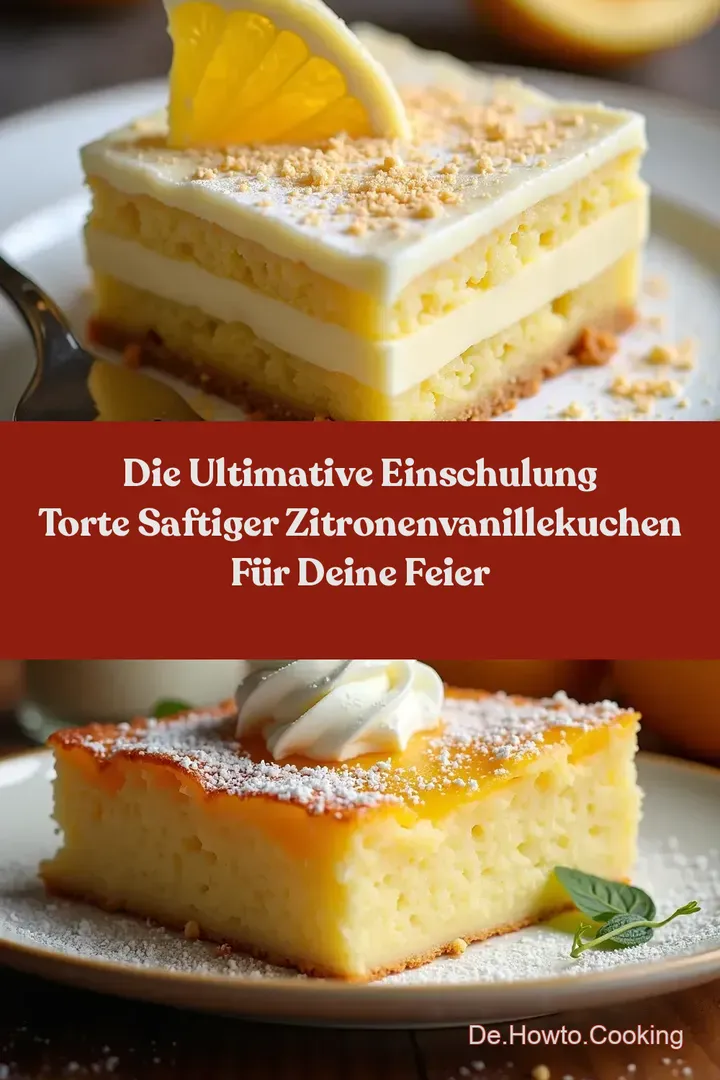 Die Ultimative Einschulung Torte Saftiger ZitronenVanilleKuchen f&uuml;r Deine Feier
