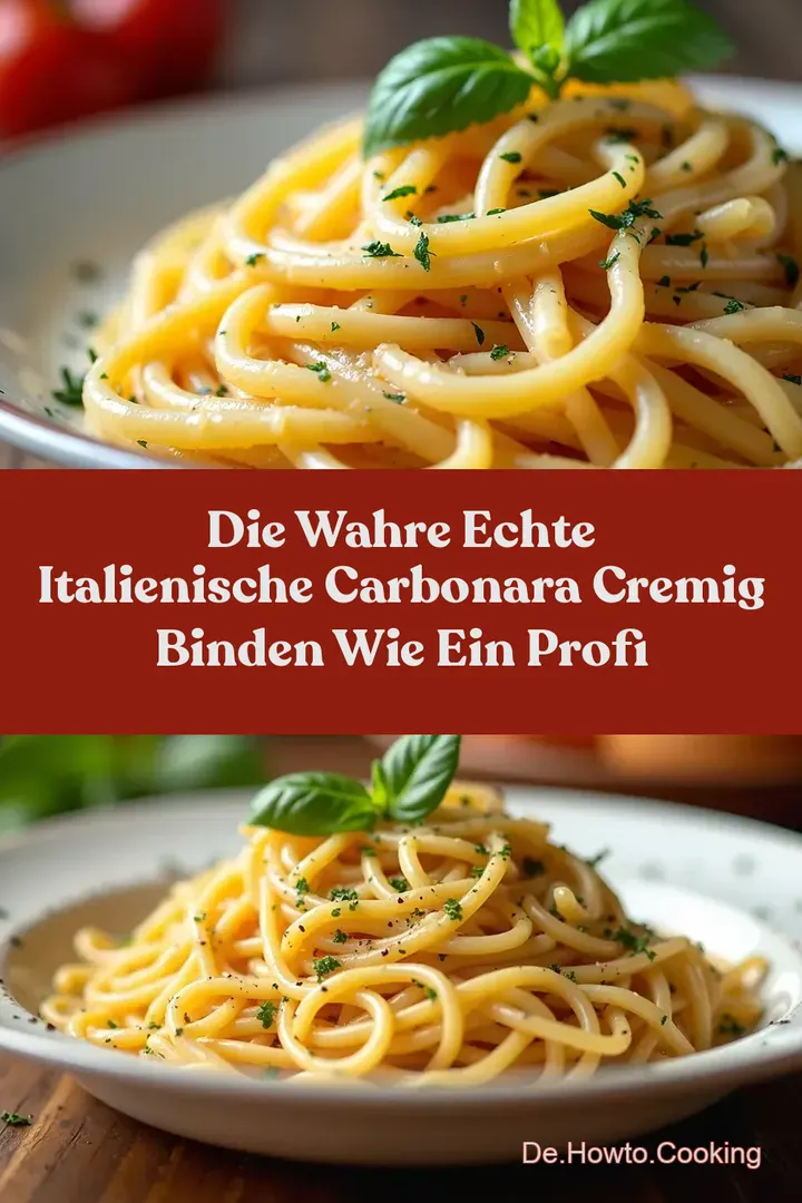 Die Wahre Echte Italienische Carbonara Cremig Binden wie ein Profi