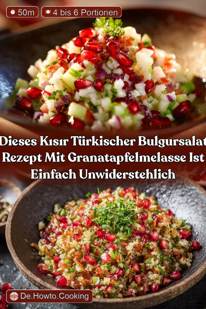 Dieses Kısır T&uuml;rkischer Bulgursalat Rezept mit Granatapfelmelasse ist einfach unwiderstehlich