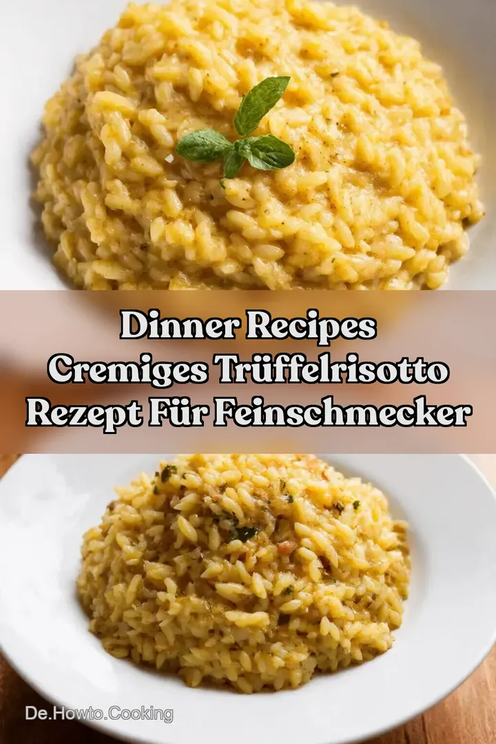 Dinner Recipes Cremiges Trüffelrisotto Rezept für Feinschmecker