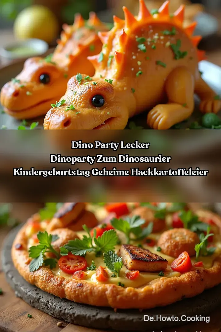 Dino Party Lecker Dinoparty zum Dinosaurier Kindergeburtstag Geheime HackKartoffelEier