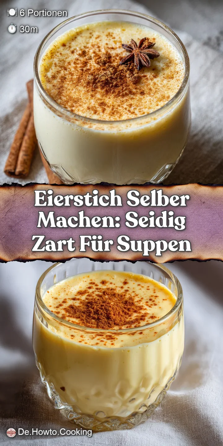 Close-up of a glistening, tender Eierstich square. Its smooth surface and rich yellow hue promise a light and flavorful ad...