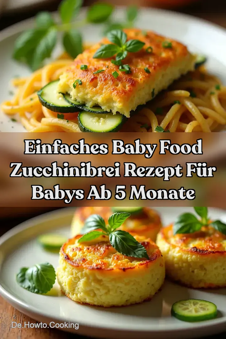 Einfaches Baby Food Zucchinibrei Rezept f&uuml;r Babys ab 5 Monate