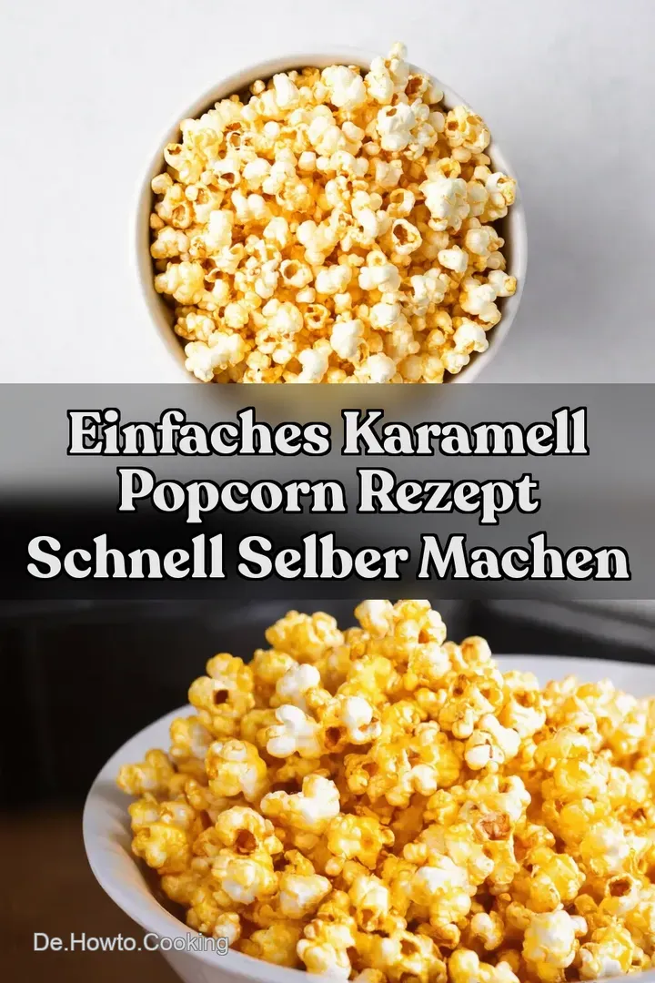 Einfaches Karamell Popcorn Rezept Schnell selber machen