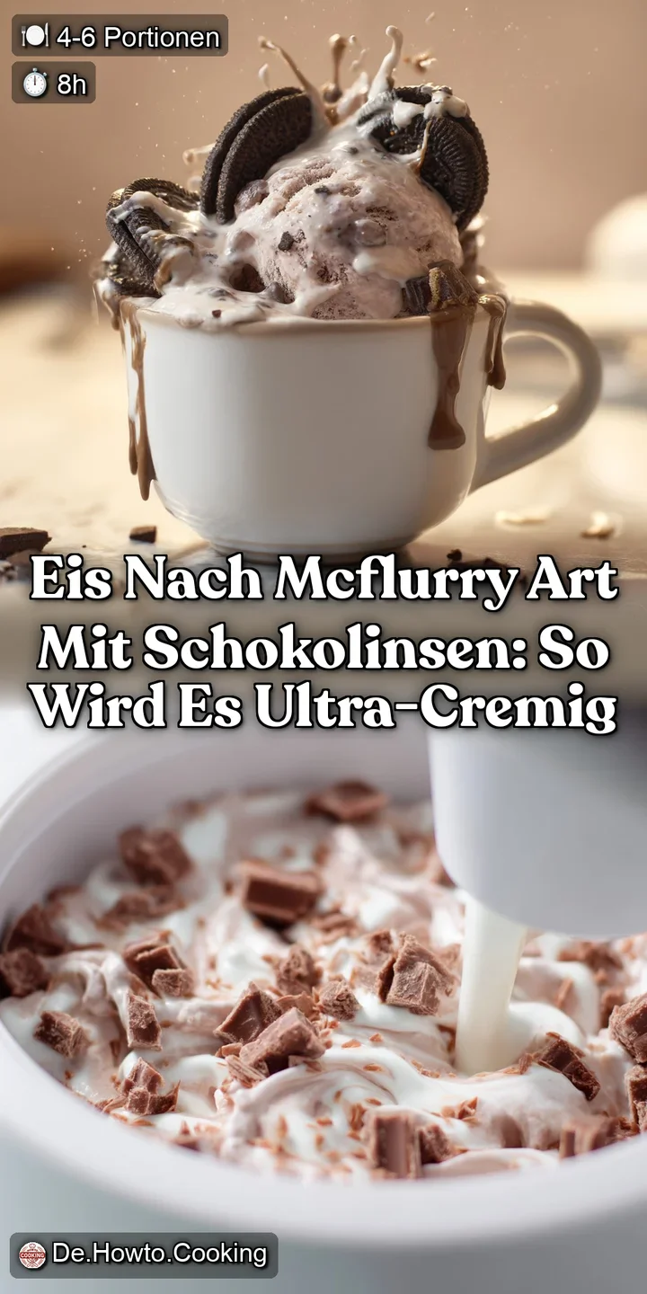Eis nach McFlurry Art mit Schokolinsen: So wird es ultra-cremig