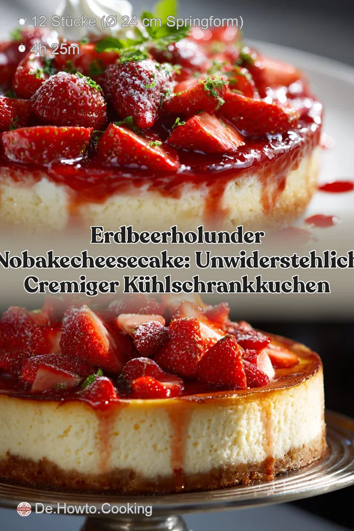 ErdbeerHolunder nobakeCheesecake: Unwiderstehlich cremiger K&uuml;hlschrankkuchen