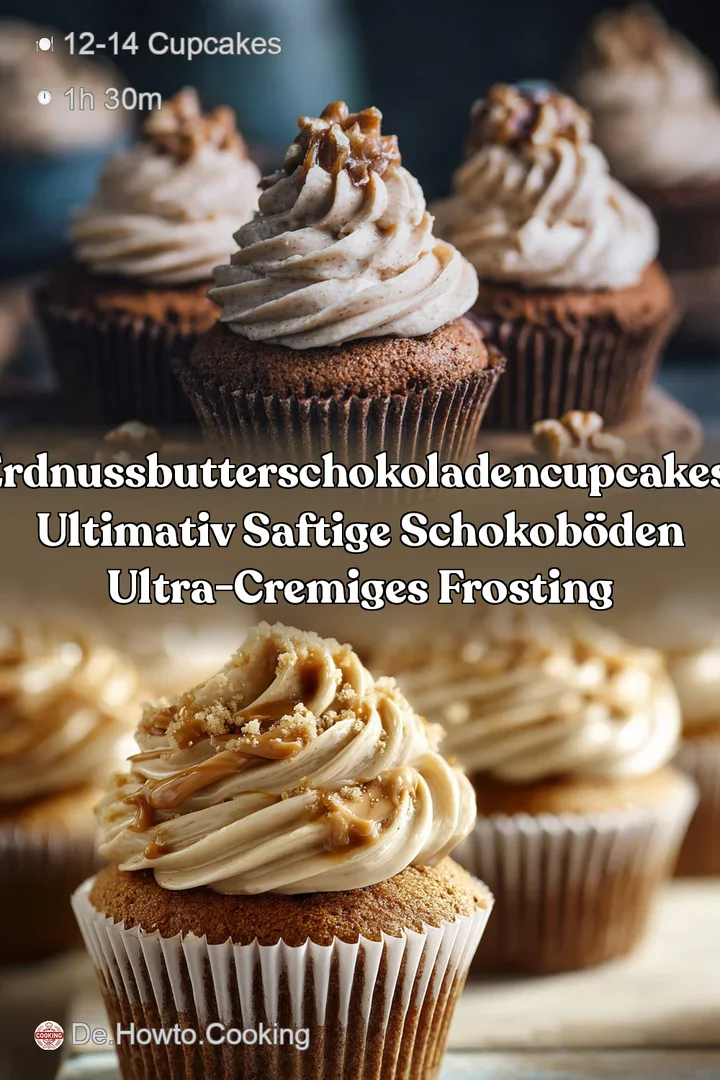 ErdnussbutterSchokoladenCupcakes: Ultimativ saftige Schokob&ouml;den ultra-cremiges Frosting