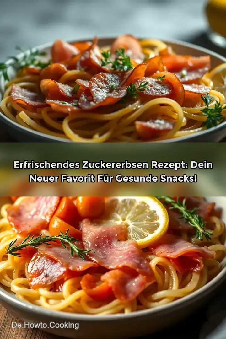Erfrischendes Zuckererbsen Rezept: Dein neuer Favorit f&uuml;r gesunde Snacks!