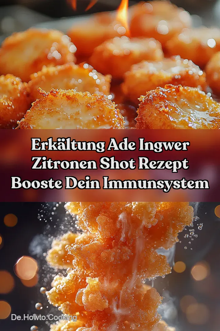 Erk&auml;ltung Ade Ingwer Zitronen Shot Rezept Booste dein Immunsystem