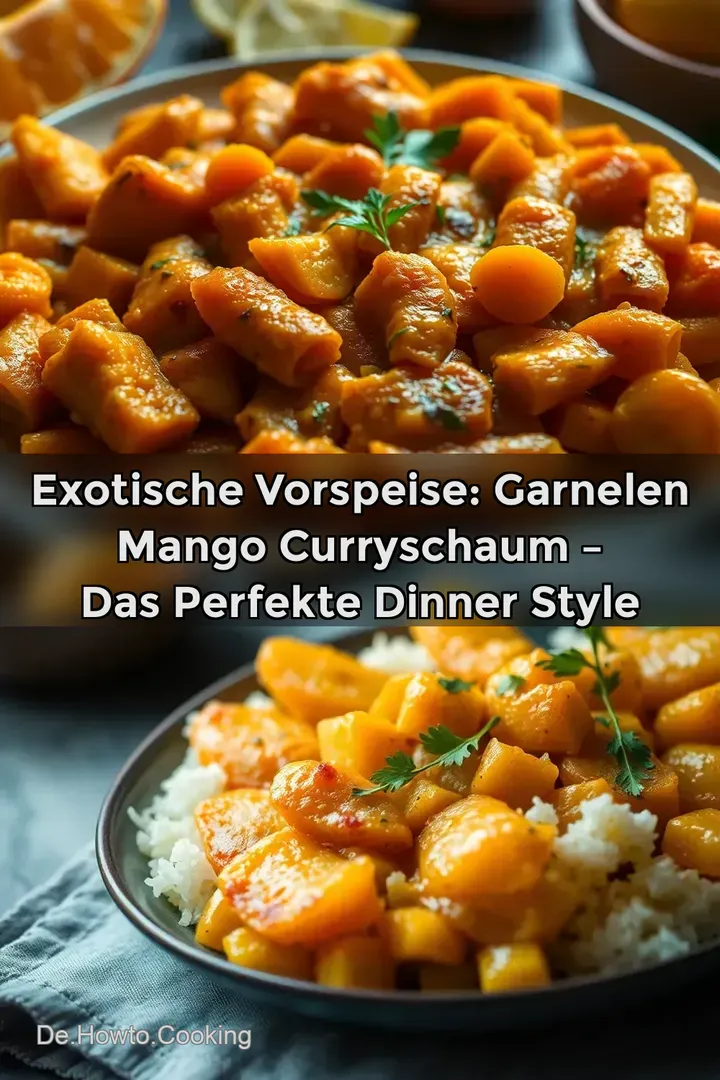 Exotische Vorspeise: Garnelen Mango Curryschaum &ndash; Das Perfekte Dinner Style