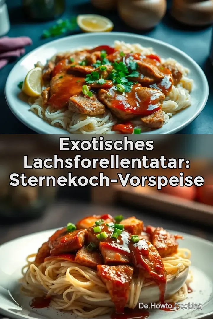 Exotisches Lachsforellentatar: Sternekoch-Vorspeise