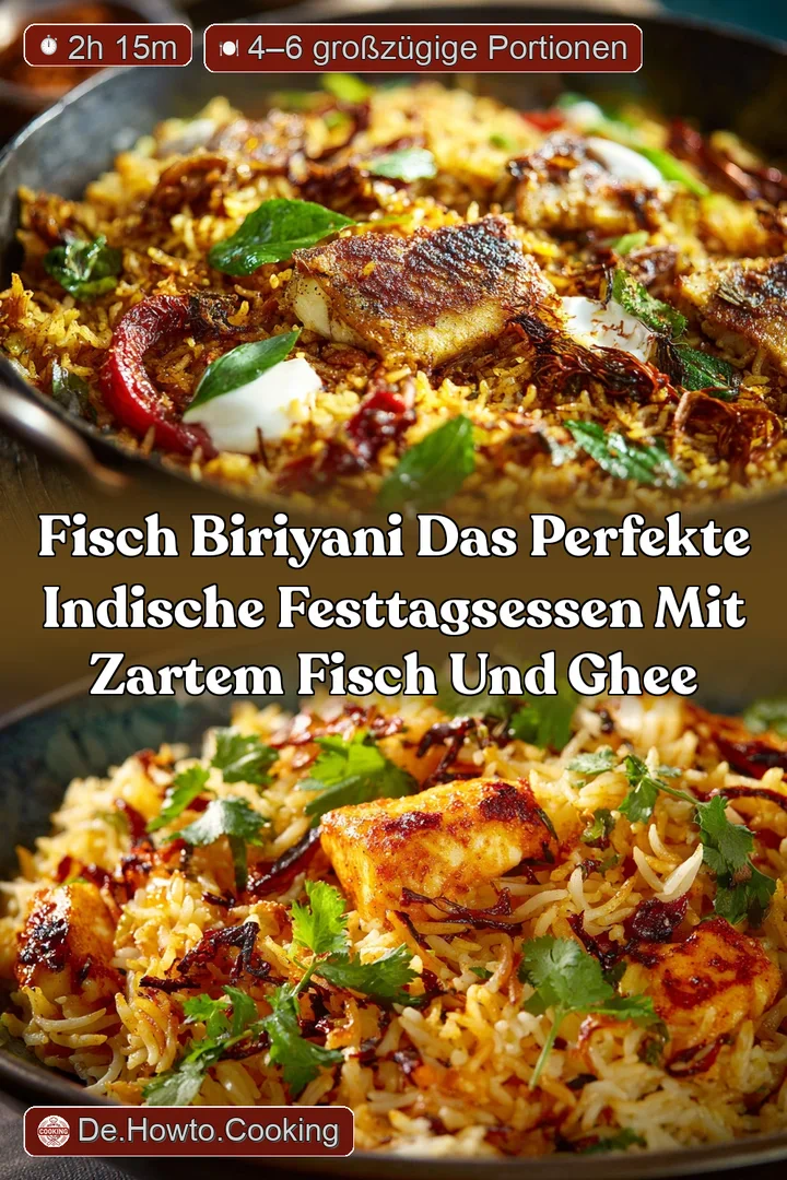 Fisch Biriyani Das perfekte indische Festtagsessen mit zartem Fisch und Ghee