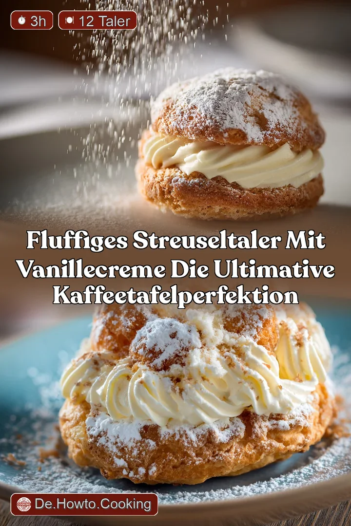 Fluffiges Streuseltaler mit Vanillecreme Die ultimative KaffeetafelPerfektion