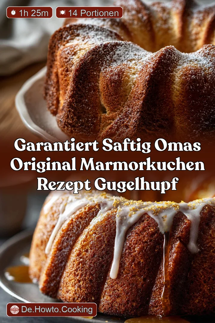 Garantiert saftig Omas original Marmorkuchen Rezept Gugelhupf
