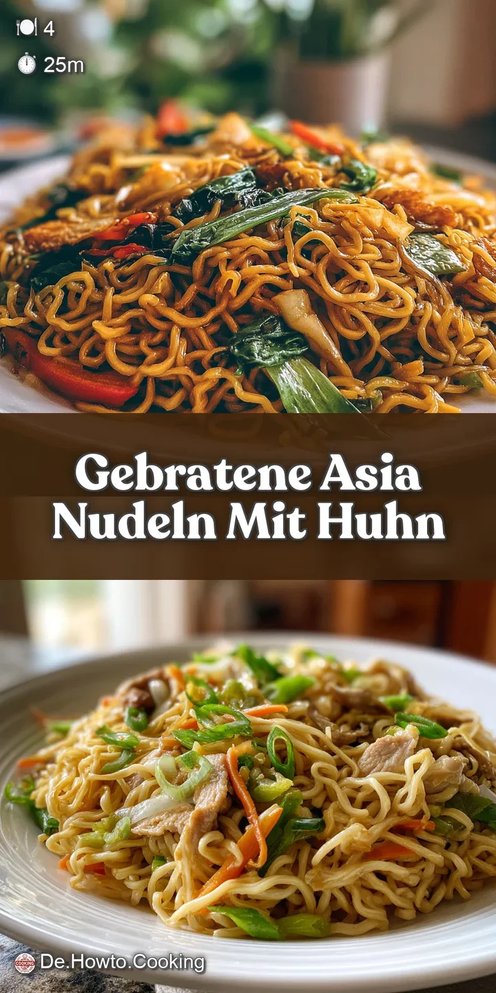 Close-up of glistening Asian noodles, showcasing tender vegetables and savory sauce. A tempting and flavorful bite, warm a...