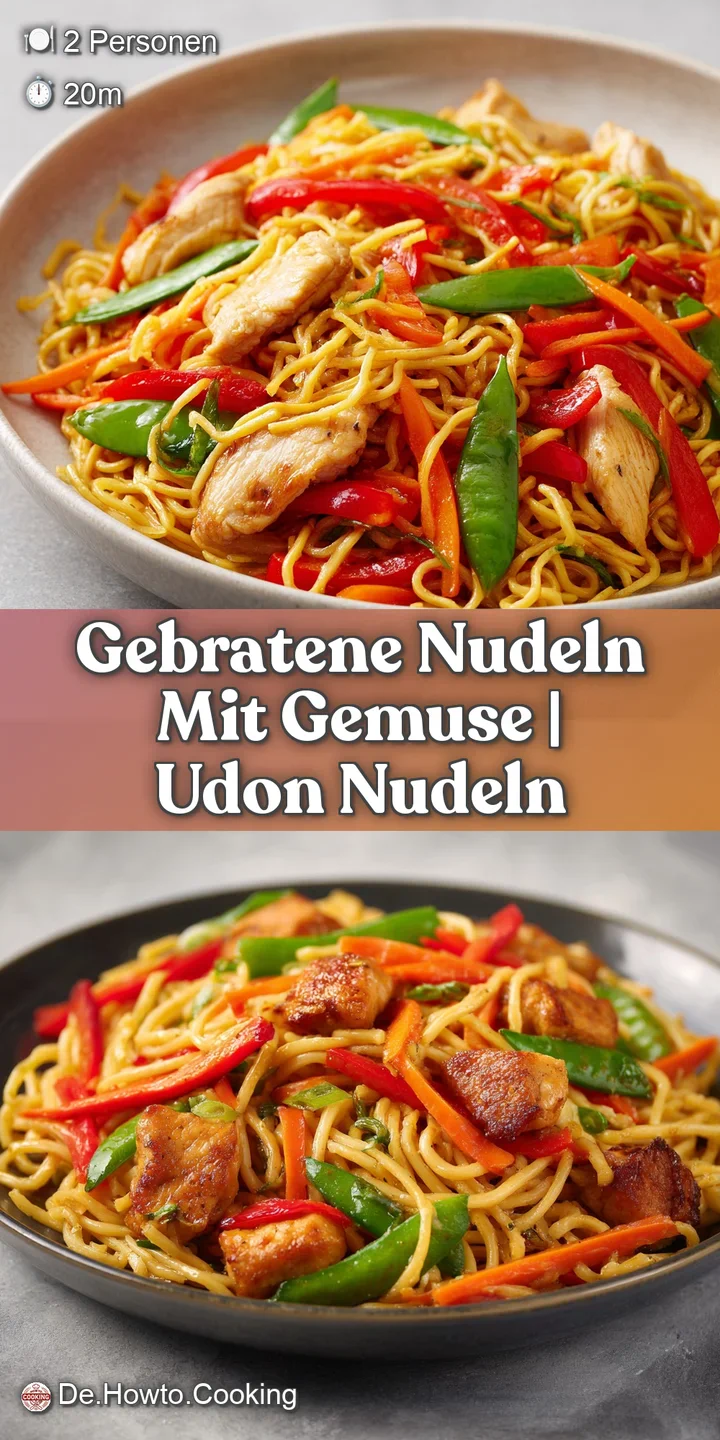 Nahaufnahme von dampfenden, goldgelben Nudeln, die mit gl&auml;nzender Sauce und zarten Gem&uuml;sest&uuml;ckchen &uuml;berzogen sind.