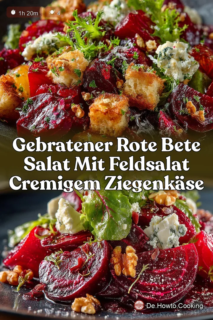 Gebratener Rote Bete Salat mit Feldsalat cremigem Ziegenk&auml;se