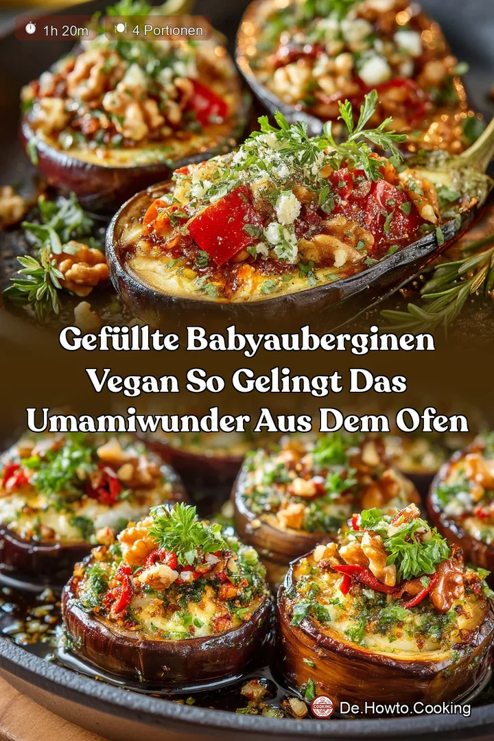 Gefüllte BabyAuberginen Vegan So gelingt das UmamiWunder aus dem Ofen