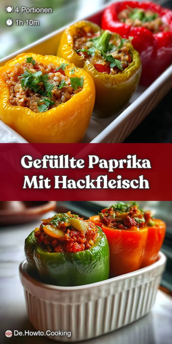 Close-up on juicy, cooked ground meat filling nestled within a soft, vibrant bell pepper. Simmered in a thick, rich tomato...