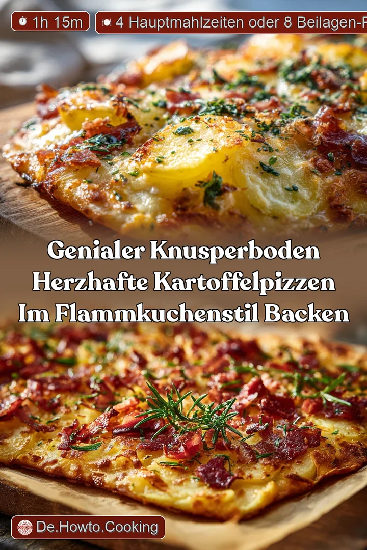 Genialer KnusperBoden Herzhafte Kartoffelpizzen im FlammkuchenStil backen