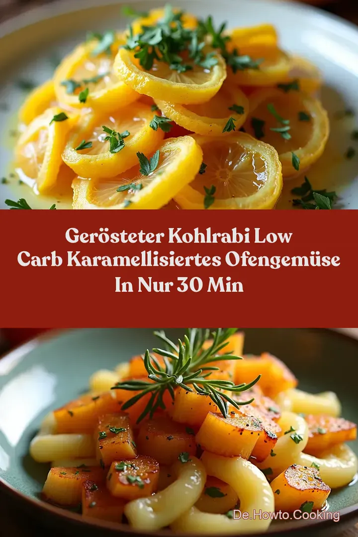 Gerösteter Kohlrabi Low Carb Karamellisiertes Ofengemüse in nur 30 Min