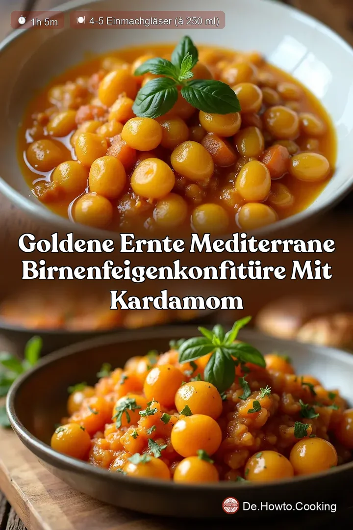 Goldene Ernte Mediterrane BirnenFeigenKonfit&uuml;re mit Kardamom