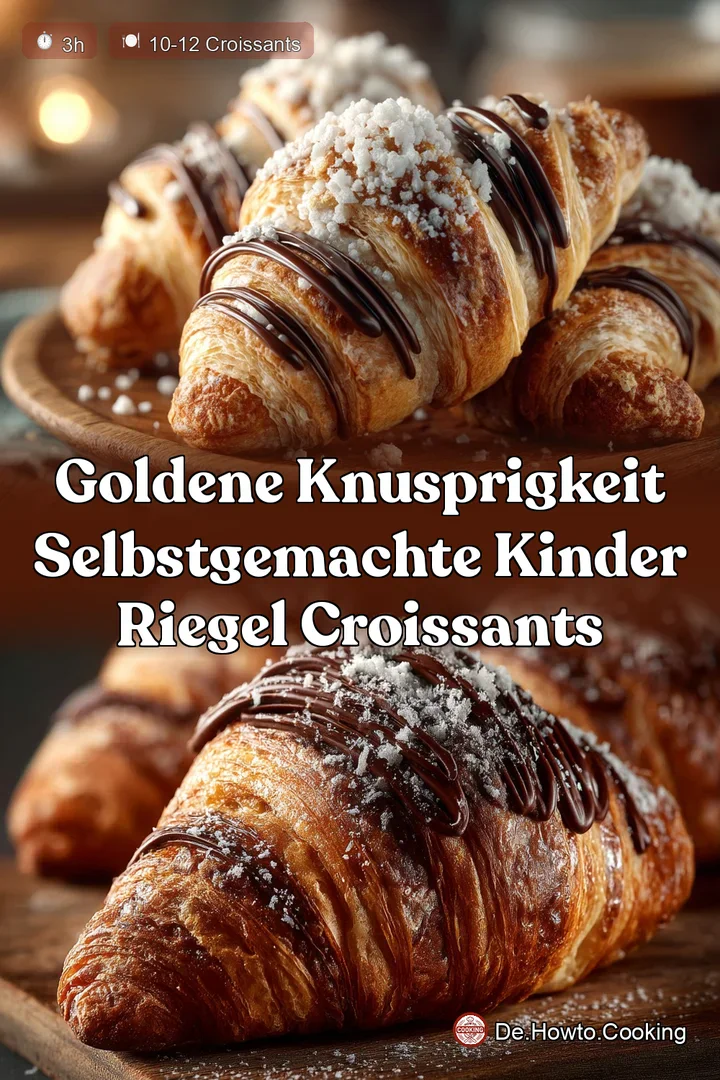 Goldene Knusprigkeit Selbstgemachte Kinder Riegel Croissants