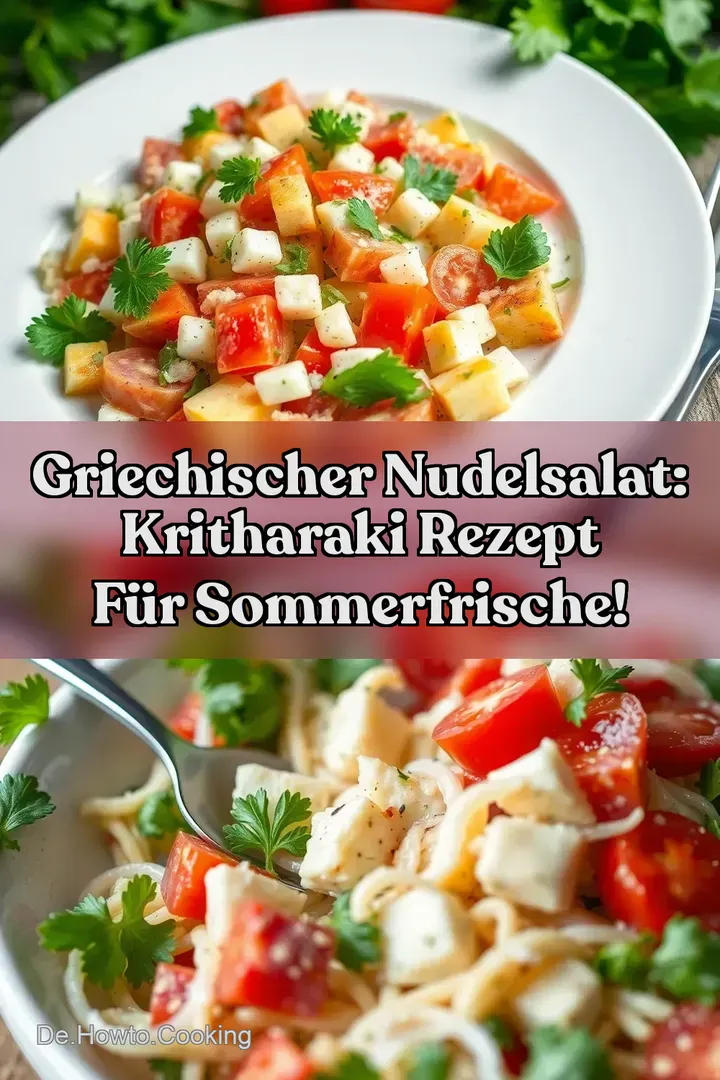 Griechischer Nudelsalat: Kritharaki Rezept f&uuml;r Sommerfrische!