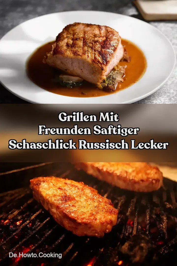 Grillen mit Freunden Saftiger Schaschlick Russisch Lecker