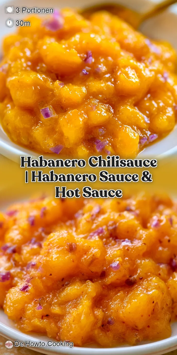 Nahaufnahme einer s&auml;migen, orangefarbenen Sauce, die gl&auml;nzend an einem silbernen L&ouml;ffel herunterl&auml;uft, im Tageslicht.