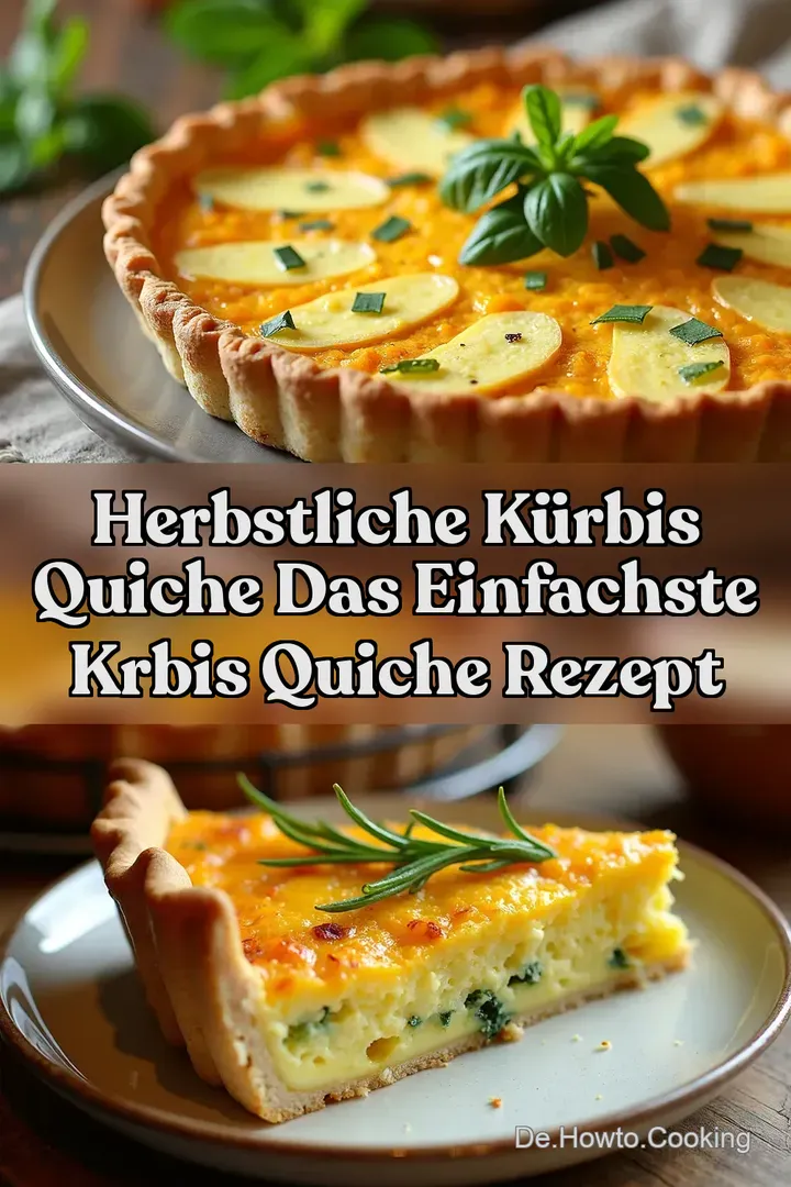 Herbstliche K&uuml;rbis Quiche Das Einfachste krbis quiche rezept
