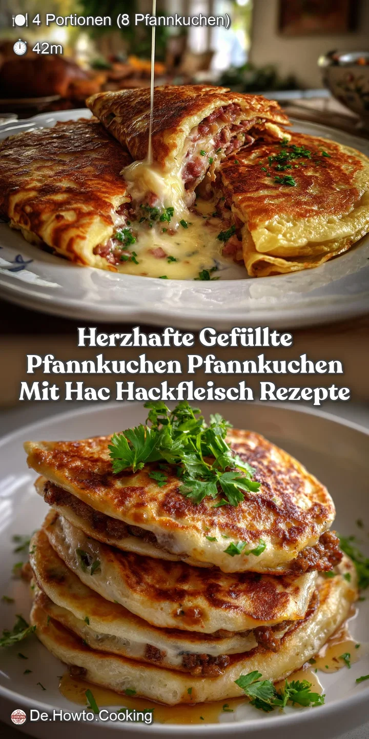 Herzhafte Gef&uuml;llte Pfannkuchen Pfannkuchen Mit Hac Hackfleisch Rezepte