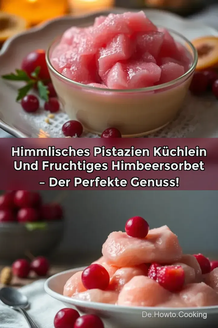 Himmlisches Pistazien K&uuml;chlein und fruchtiges Himbeersorbet &ndash; Der perfekte Genuss!