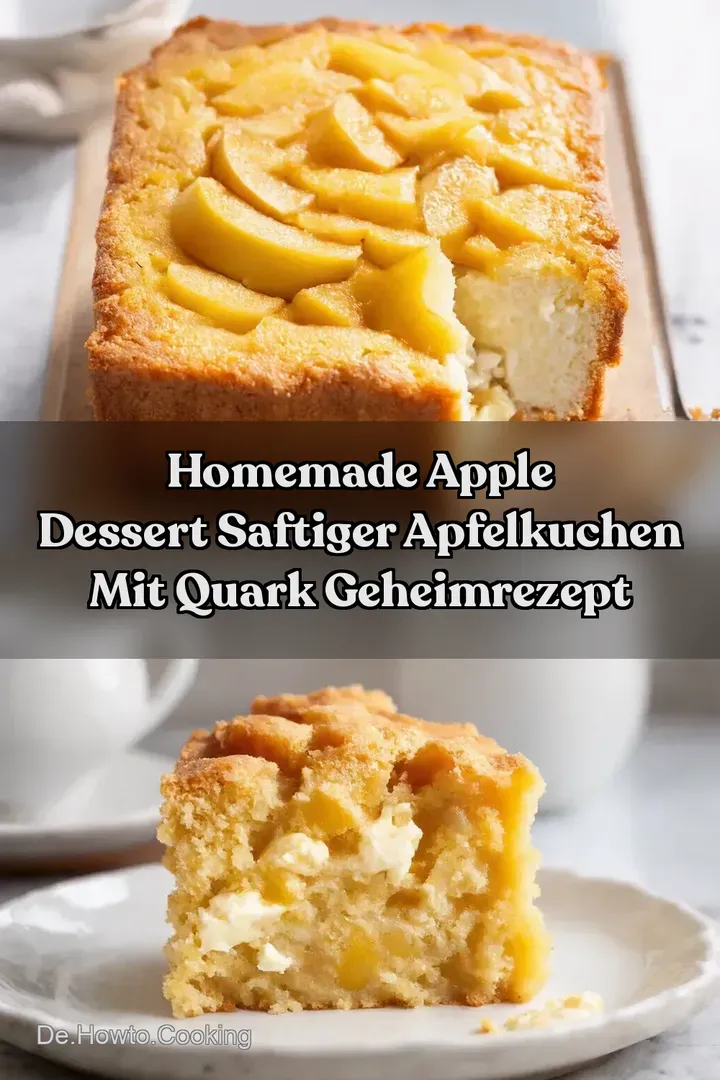 Homemade Apple Dessert Saftiger Apfelkuchen mit Quark Geheimrezept