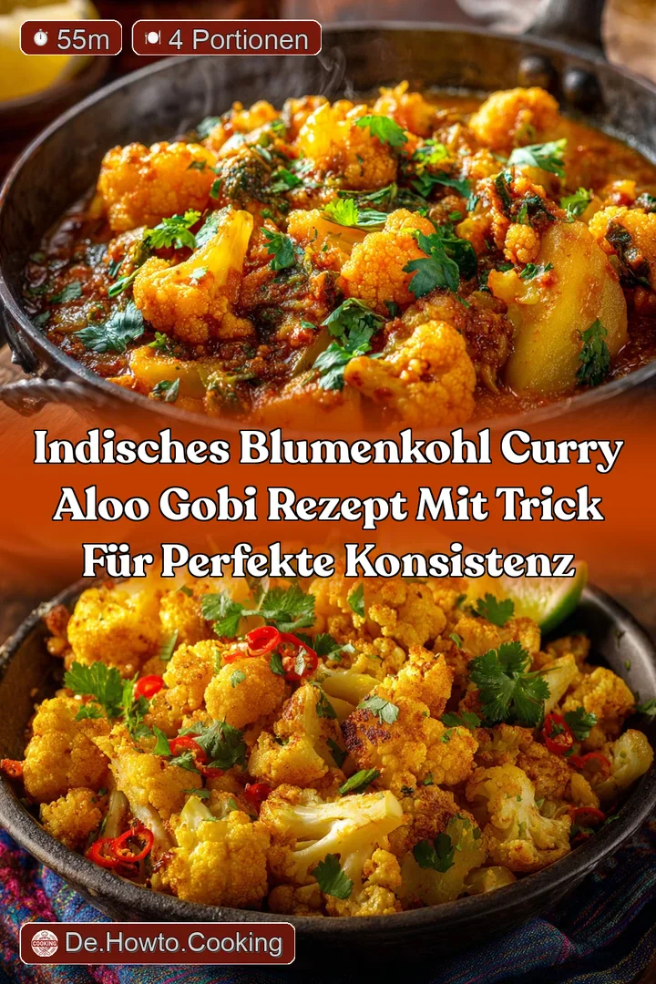 Indisches Blumenkohl Curry Aloo Gobi Rezept mit Trick f&uuml;r perfekte Konsistenz