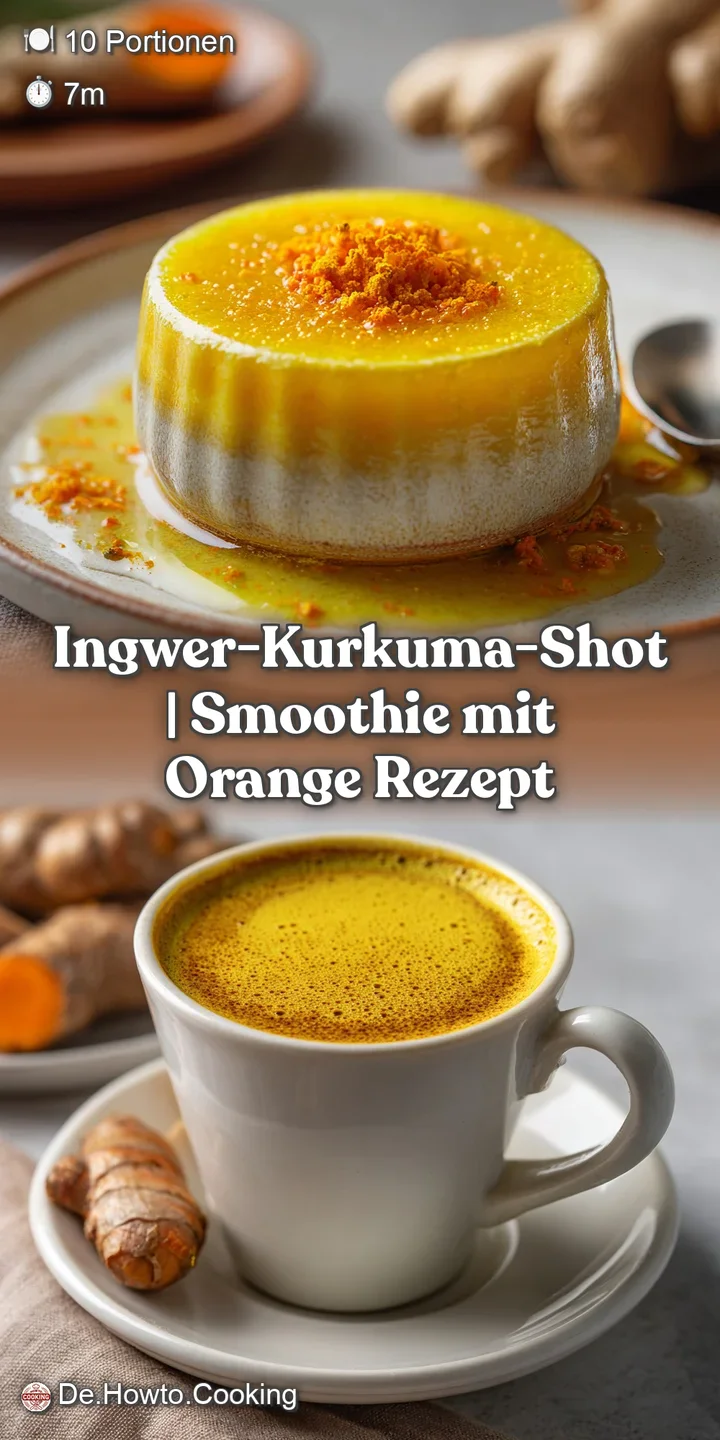 Close-up of a bright orange ginger turmeric shot, with a hint of golden liquid and subtle spice.