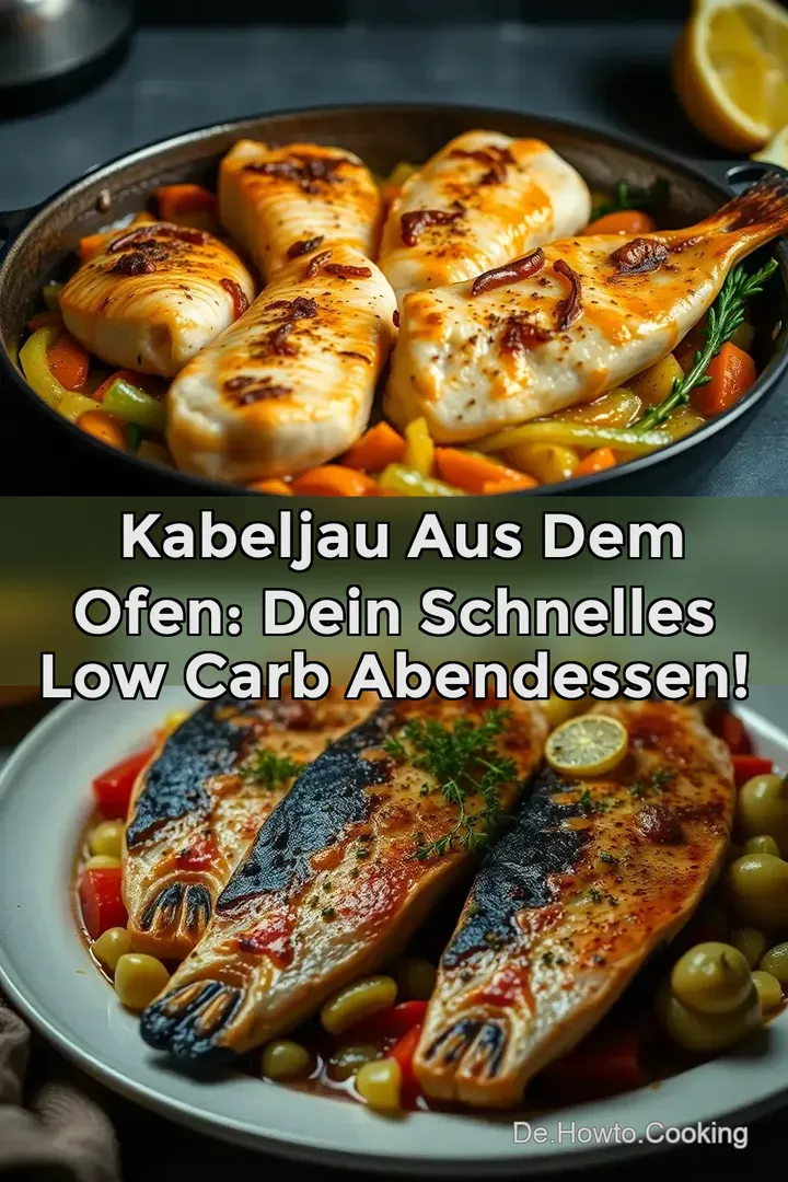 🐟Kabeljau aus dem Ofen: Dein schnelles Low Carb Abendessen!