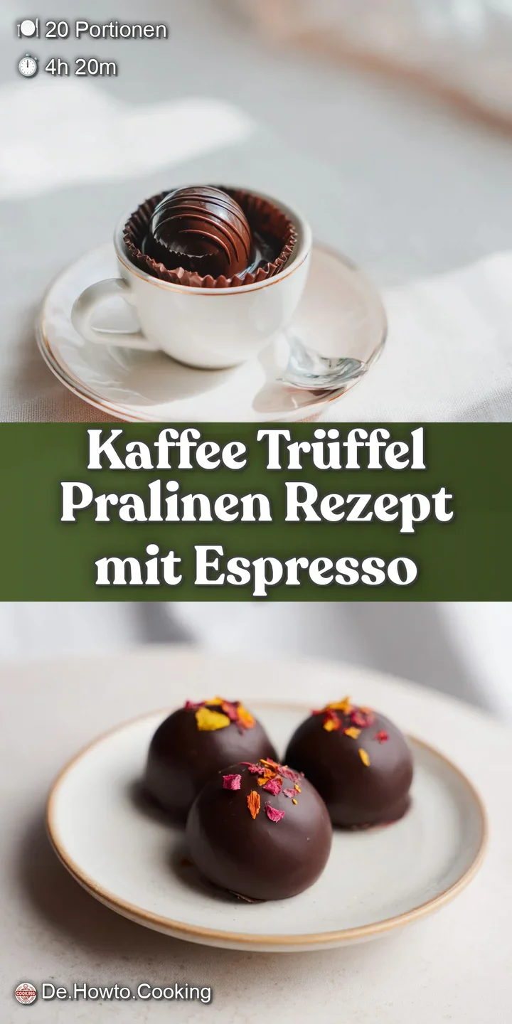 Close-up of a coffee truffle, its velvety texture and rich cocoa dusting creating a tempting, irresistible chocolate indul...