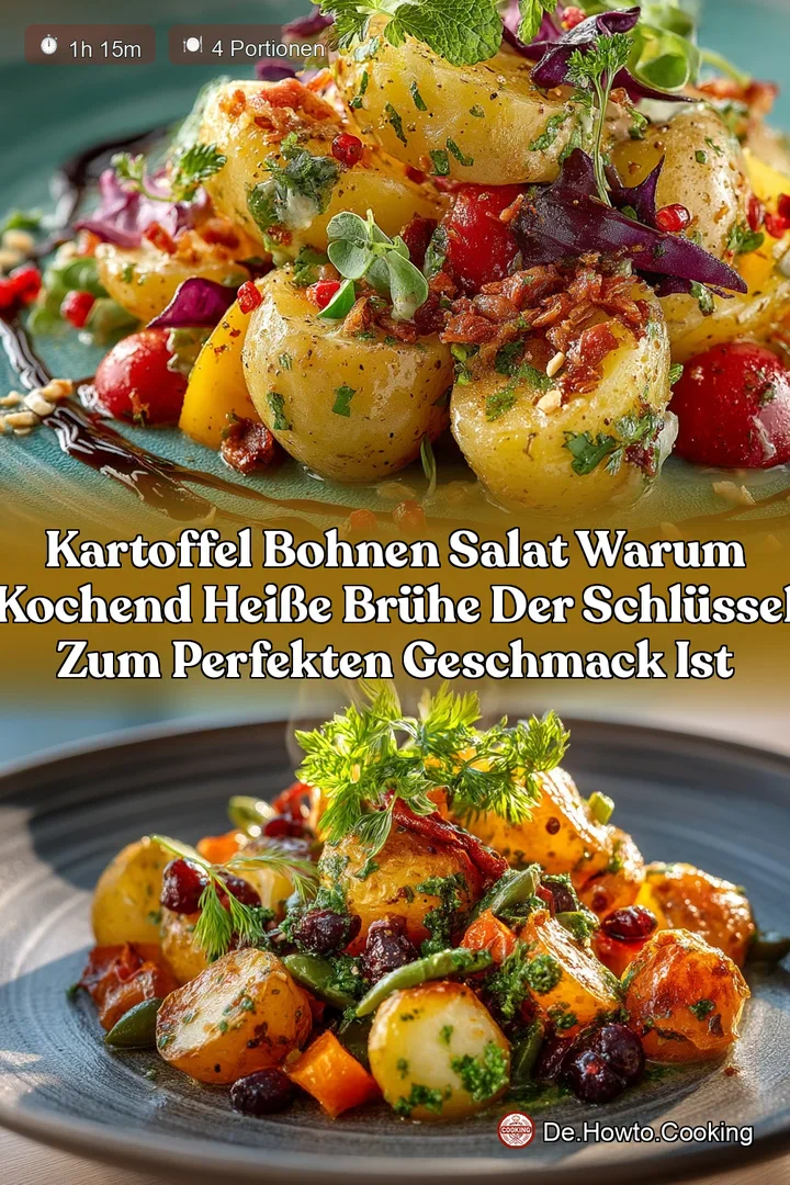 Kartoffel Bohnen Salat Warum kochend heiße Brühe der Schlüssel zum perfekten Geschmack ist
