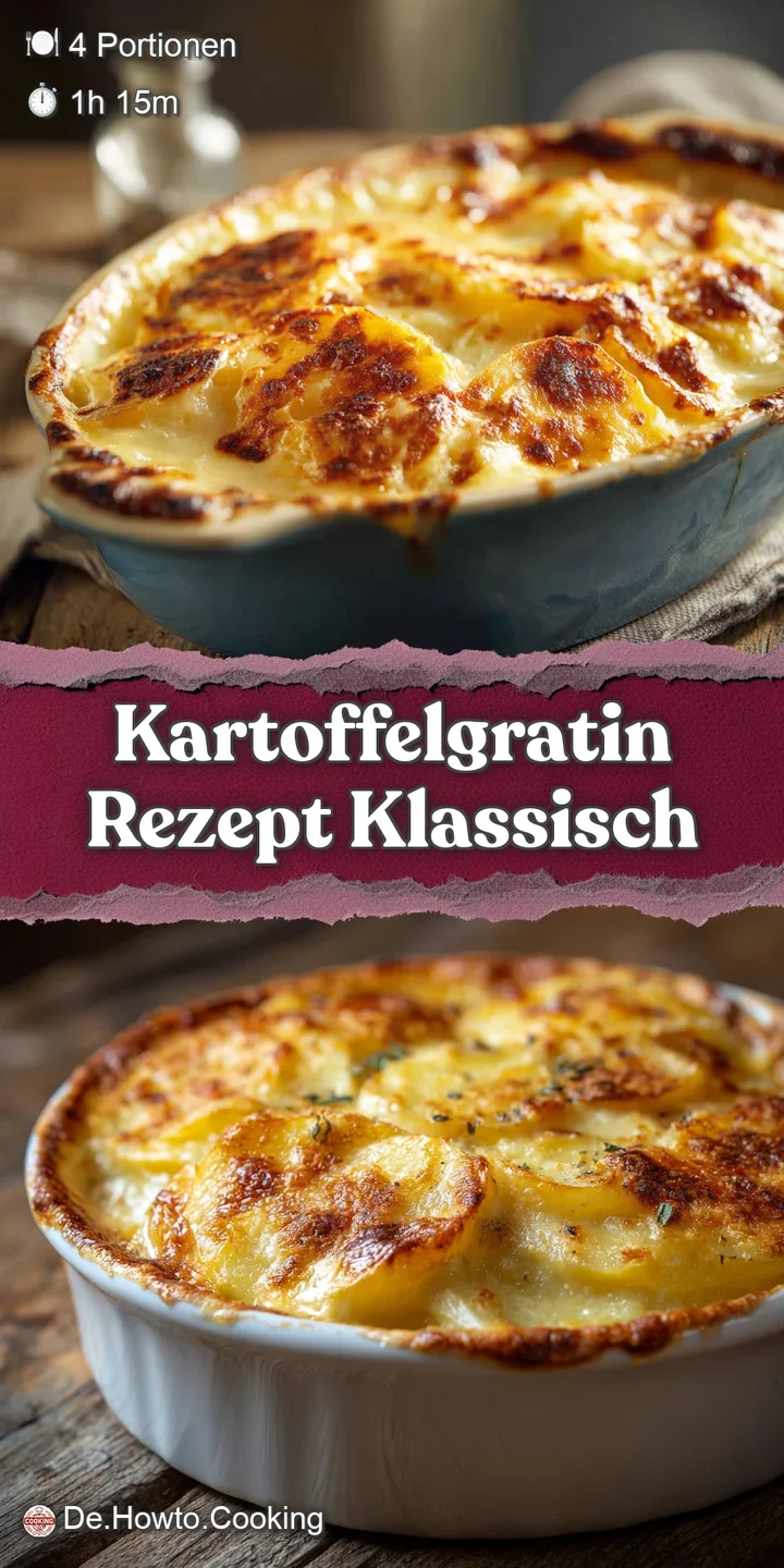 Close-up of a creamy, bubbling potato gratin. Golden-brown cheese crust hints at a warm, savory, comforting meal. Delicious!