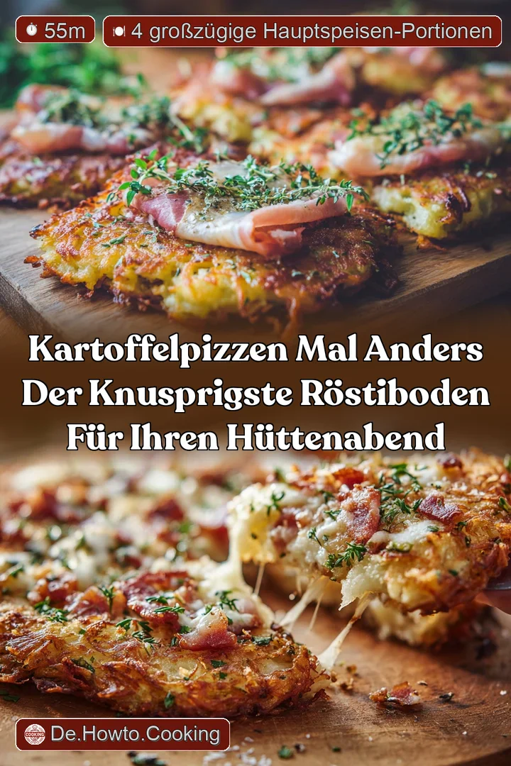 Kartoffelpizzen mal anders Der knusprigste R&ouml;stiBoden f&uuml;r Ihren H&uuml;ttenabend