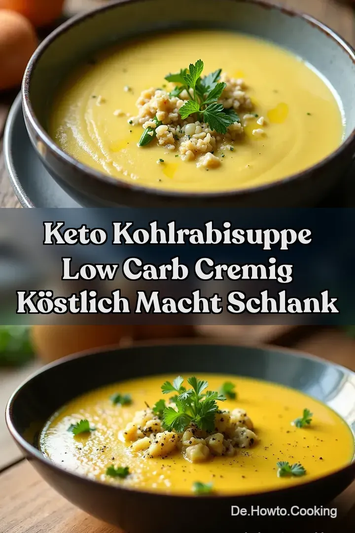 Keto Kohlrabisuppe Low Carb Cremig K&ouml;stlich Macht Schlank