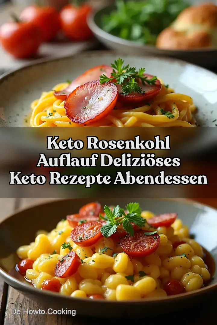 Keto Rosenkohl Auflauf Delizi&ouml;ses Keto Rezepte Abendessen