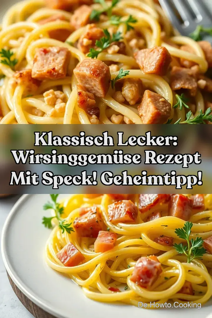 Klassisch Lecker: Wirsinggemüse Rezept mit Speck! Geheimtipp!