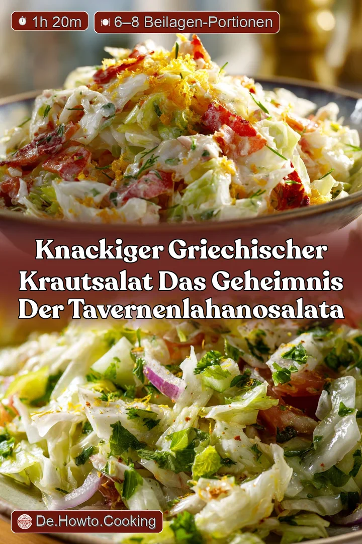 Knackiger Griechischer Krautsalat Das Geheimnis der TavernenLahanosalata