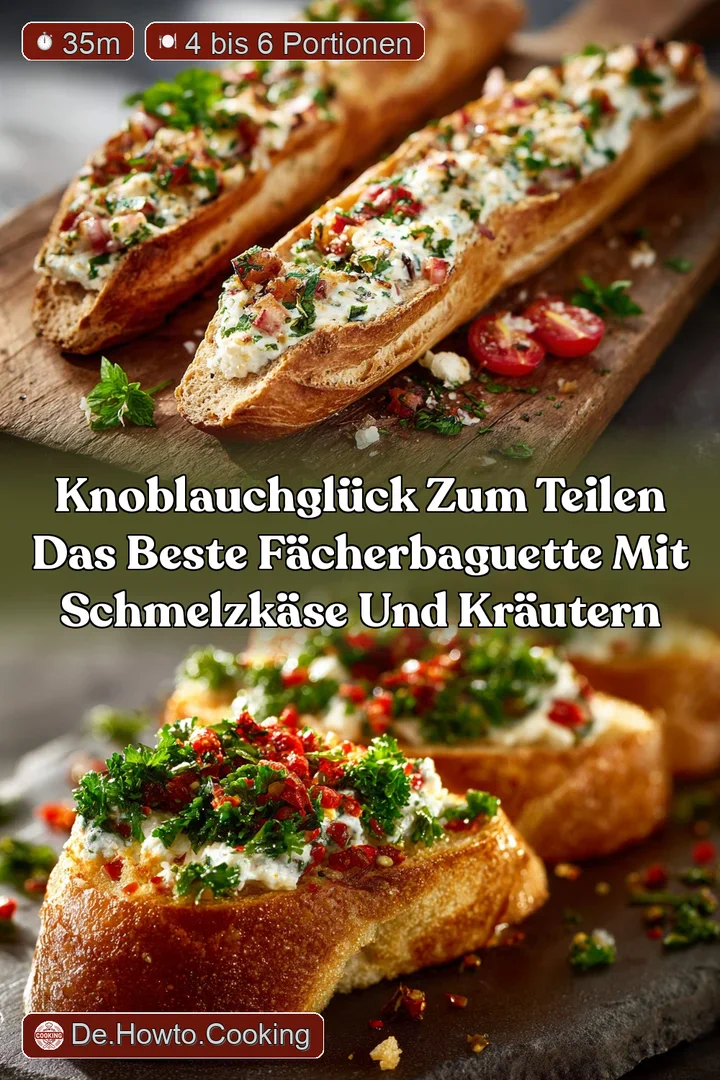 Knoblauchgl&uuml;ck zum Teilen Das beste F&auml;cherbaguette mit Schmelzk&auml;se und Kr&auml;utern