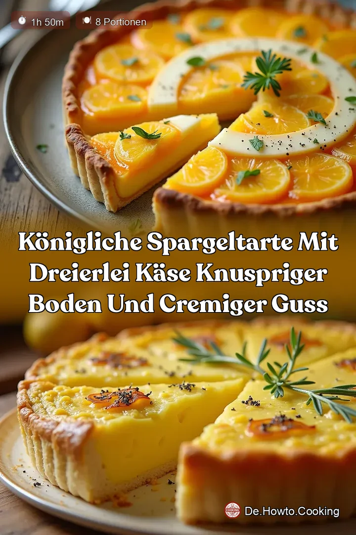 K&ouml;nigliche SpargelTarte mit Dreierlei K&auml;se Knuspriger Boden und cremiger Guss