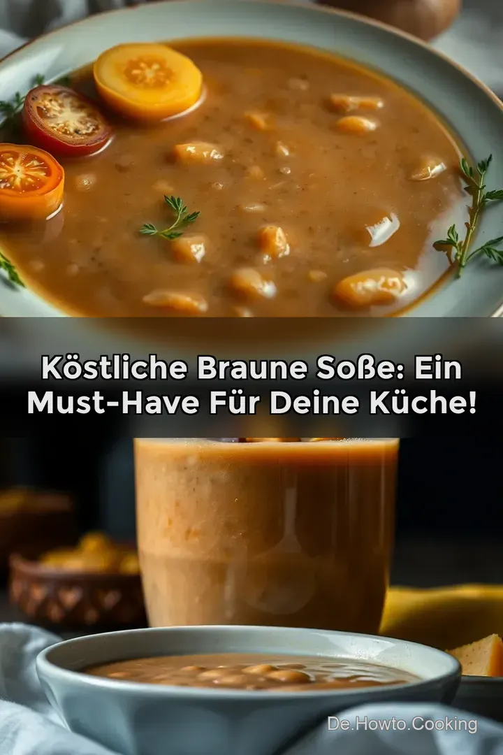 K&ouml;stliche Braune So&szlig;e: Ein Must-Have f&uuml;r Deine K&uuml;che!